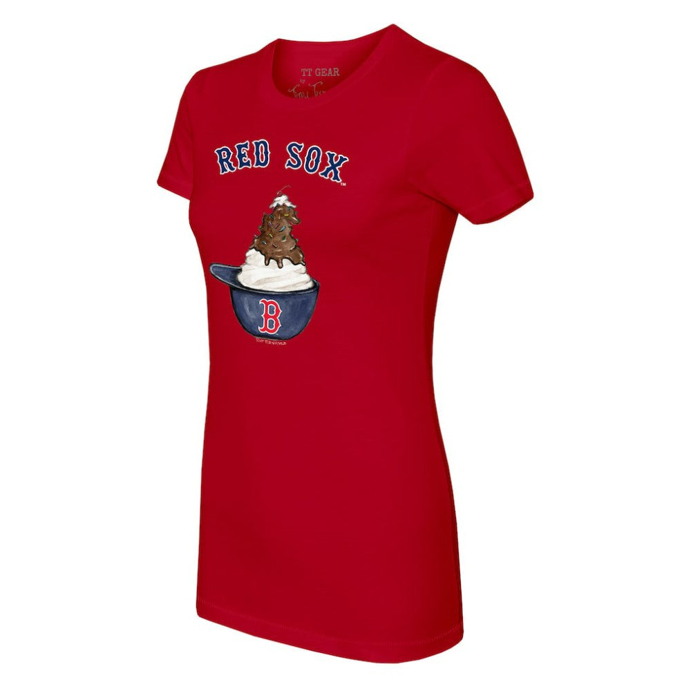 Boston Red Sox Tiny Turnip Women's Sundae Helmet T-Shirt | MLB Sale