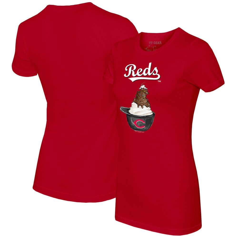 Cincinnati Reds Tiny Turnip Women's Sundae Helmet T-Shirt | MLB US