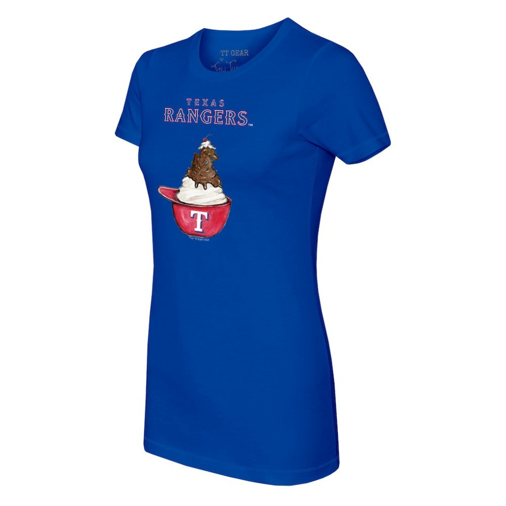 Texas Rangers Tiny Turnip Women's Sundae Helmet T-Shirt | MLB Shop