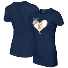 Detroit Tigers Tiny Turnip Women's Tiara Heart T-Shirt | MLB US