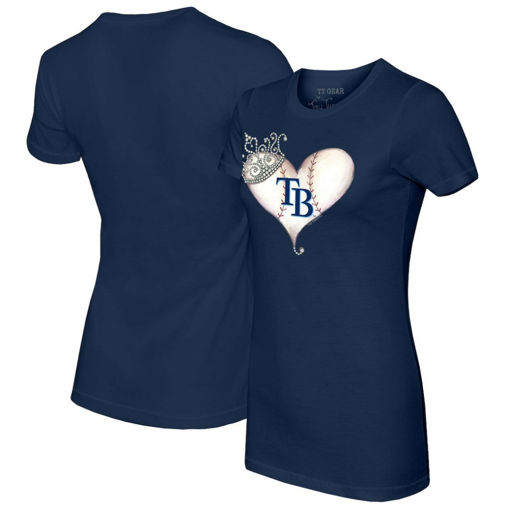 Tampa Bay Rays Tiny Turnip Women's Tiara Heart T-Shirt | MLB Shop
