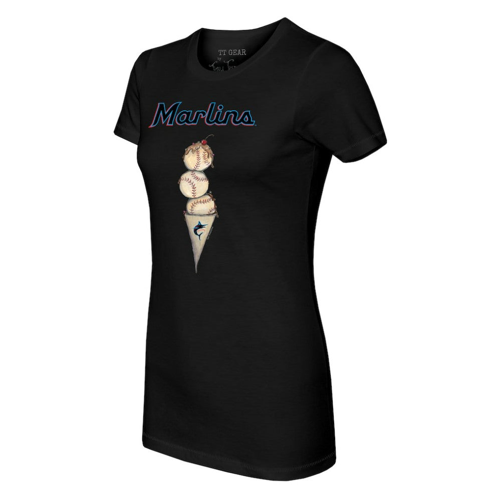 Miami Marlins Tiny Turnip Women's Triple Scoop T-Shirt | MLB Sale
