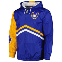 Milwaukee Brewers Mitchell & Ness Undeniable Full-Zip Hoodie Windbreaker Jacket | MLB New