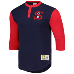 Chicago White Sox Mitchell & Ness Cooperstown Collection Legendary Slub Henley 3/4-Sleeve T-Shirt | MLB Discount
