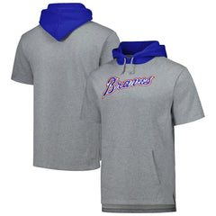 Atlanta Braves Mitchell & Ness Postgame Short Sleeve Pullover Hoodie | MLB Discount