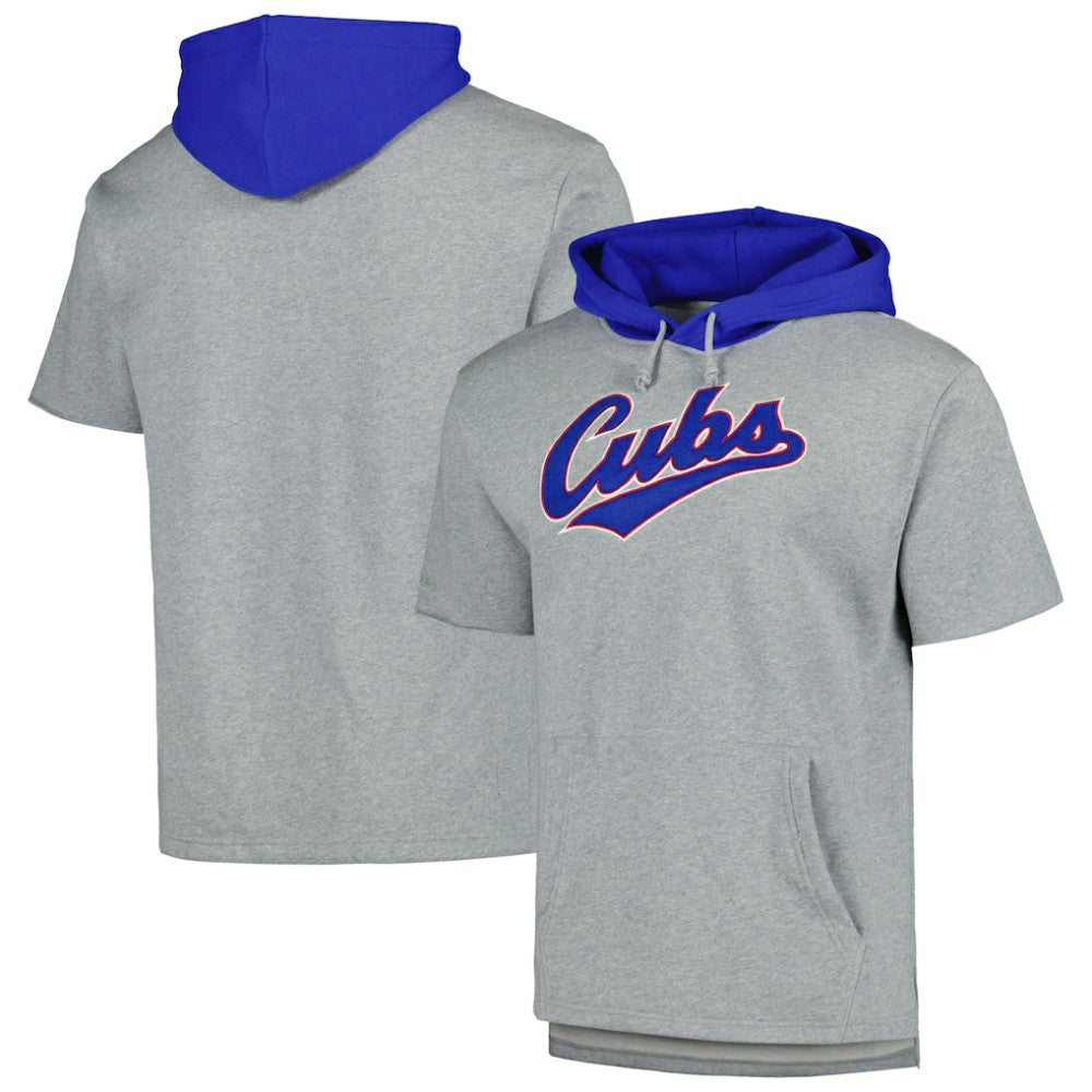 Chicago Cubs Mitchell & Ness Postgame Short Sleeve Pullover Hoodie | MLB On Sale