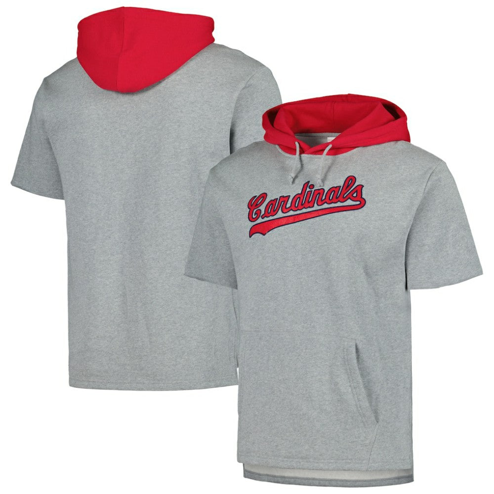 St. Louis Cardinals Mitchell & Ness Postgame Short Sleeve Pullover Hoodie | MLB US