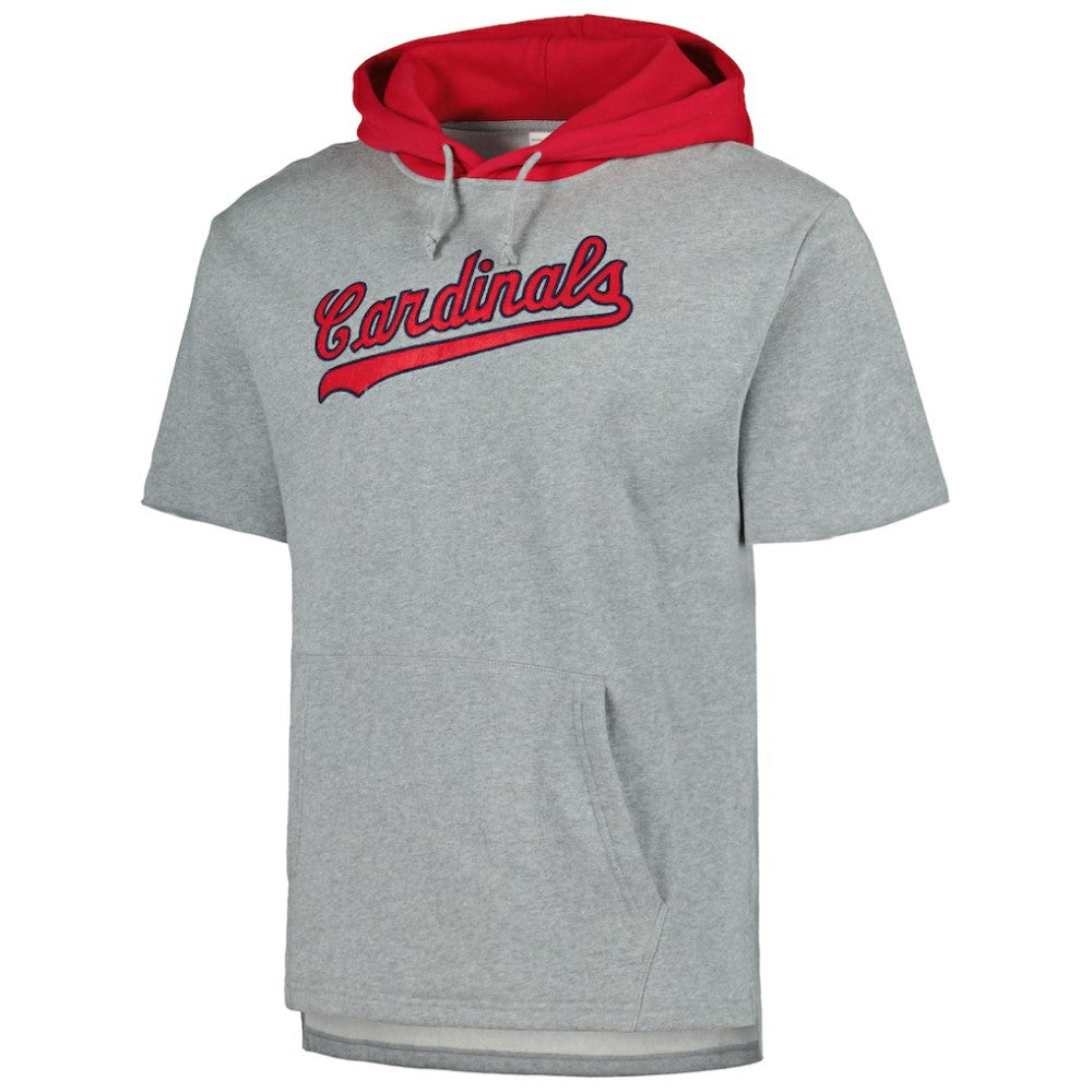St. Louis Cardinals Mitchell & Ness Postgame Short Sleeve Pullover Hoodie | MLB US