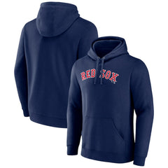 Boston Red Sox Official Wordmark Fitted Pullover Hoodie | MLB US