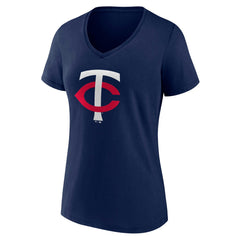 Minnesota Twins Women's Core Official Primary Logo V-Neck T-Shirt | MLB Outlet