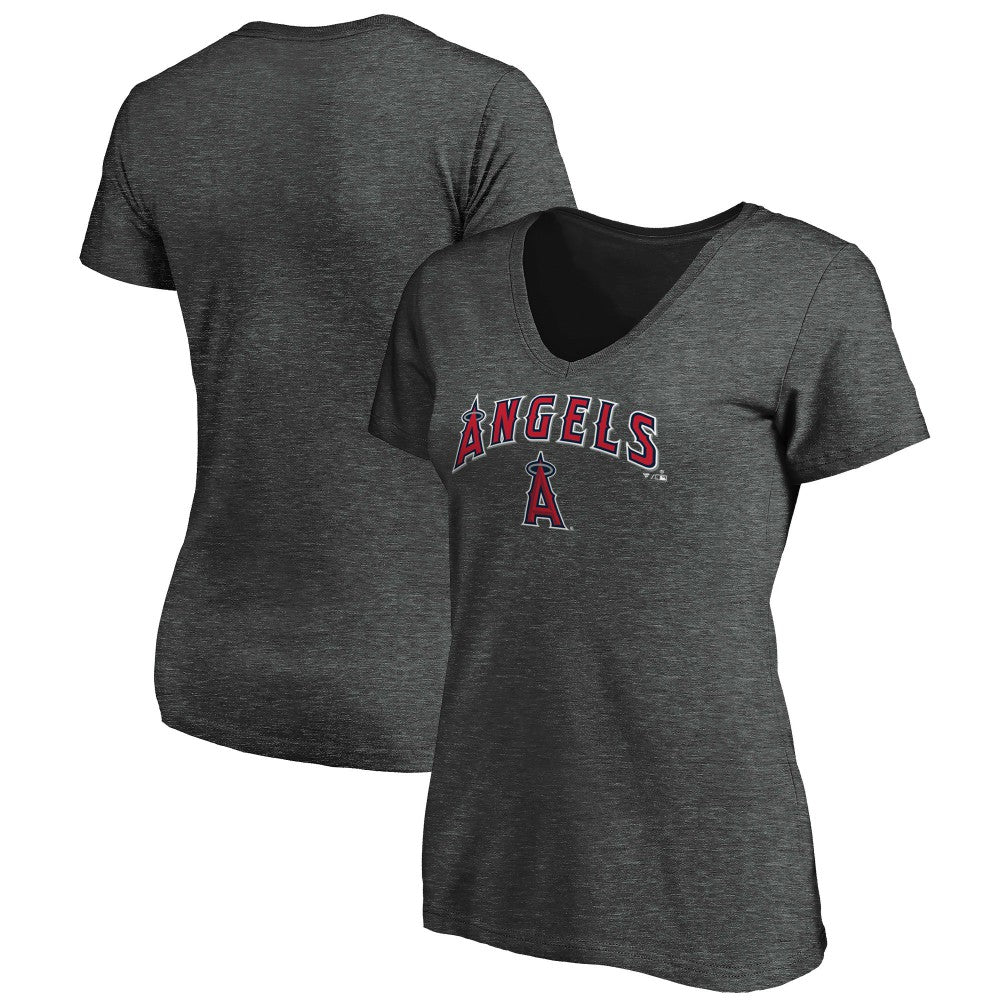 Los Angeles Angels Women's Core Team Lock Up V-Neck T-Shirt | MLB Outlet