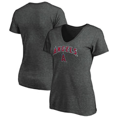 Los Angeles Angels Women's Core Team Lock Up V-Neck T-Shirt | MLB Outlet