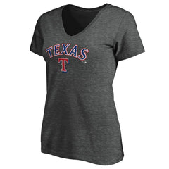 Texas Rangers Women's Core Team Lock Up Wordmark V-Neck T-Shirt | MLB Online