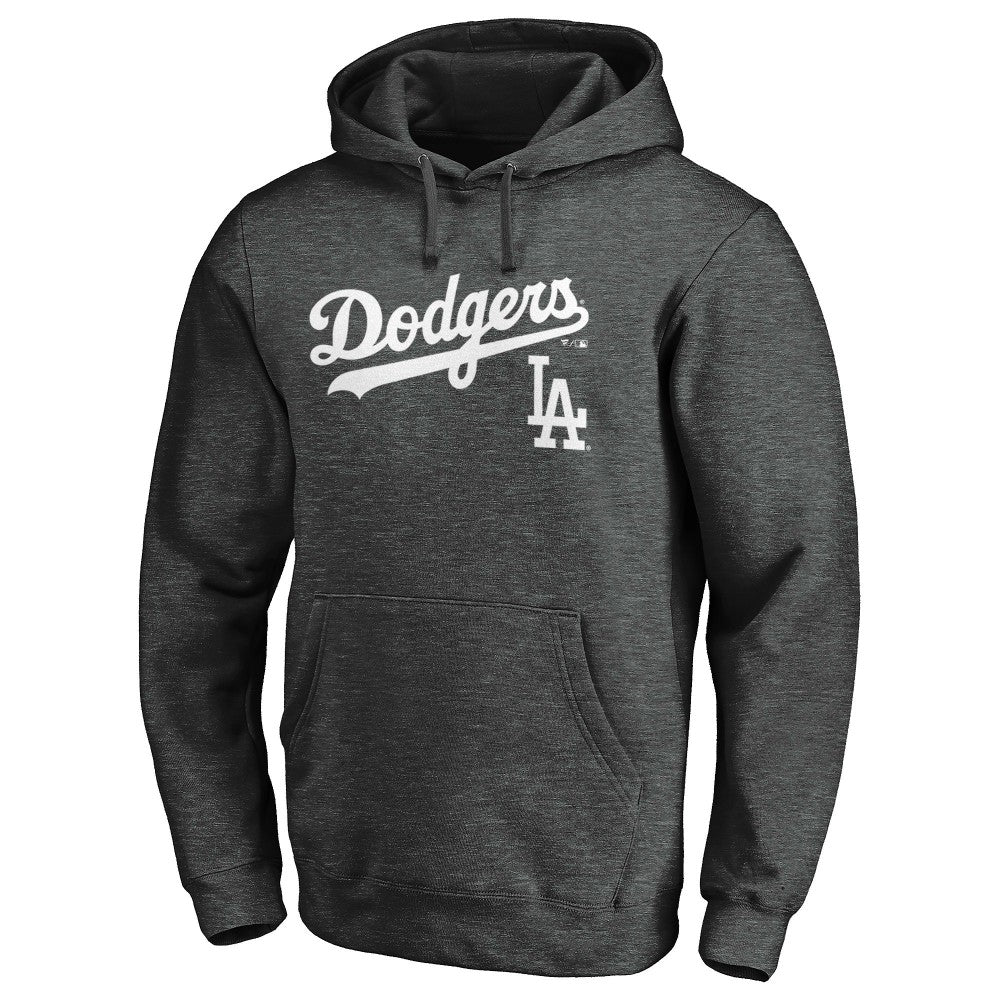 Los Angeles Dodgers Team Lock Up Wordmark Pullover Hoodie | MLB Online
