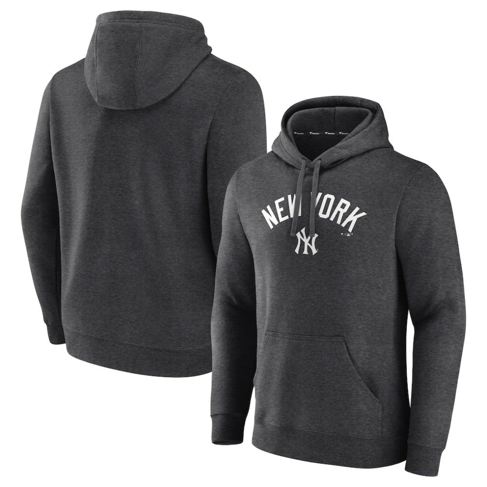 New York Yankees Team Lock Up Wordmark Pullover Hoodie | MLB Discount
