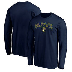 Milwaukee Brewers Team Lock Up Wordmark Long Sleeve T-Shirt | MLB Shop