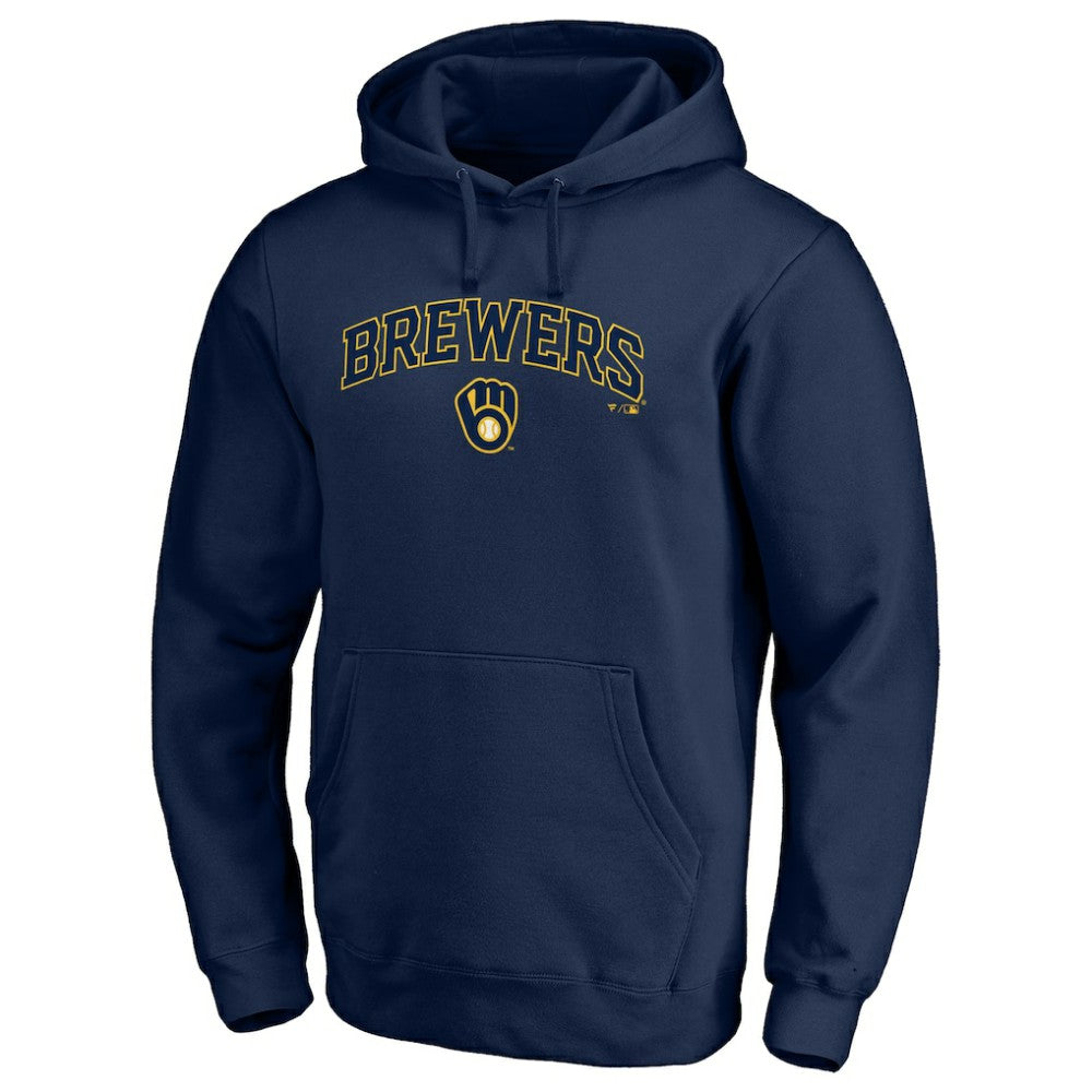 Milwaukee Brewers Team Lock Up Wordmark Pullover Hoodie | MLB Outlet