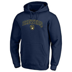 Milwaukee Brewers Team Lock Up Wordmark Pullover Hoodie | MLB Outlet