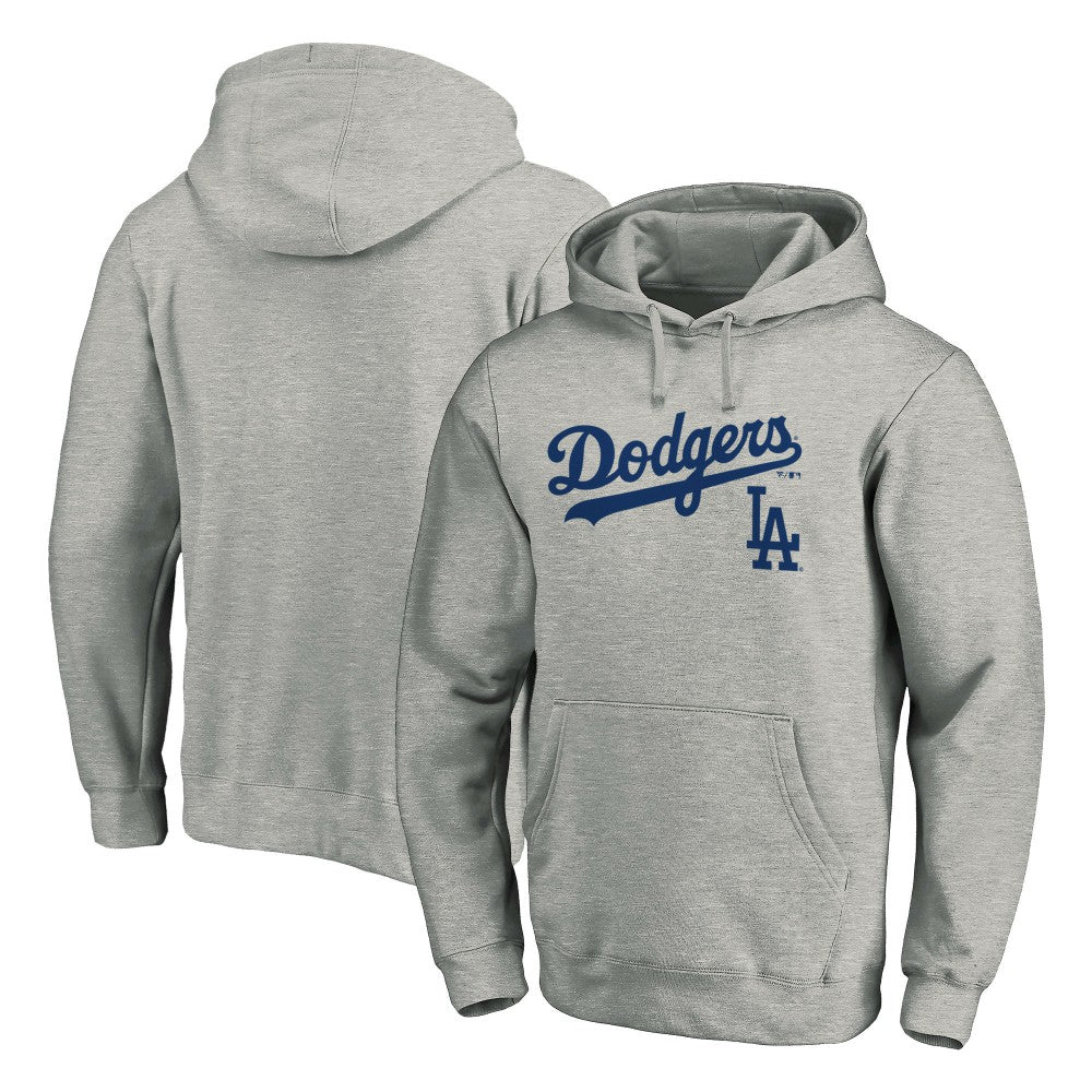Los Angeles Dodgers Team Lock Up Wordmark Pullover Hoodie | MLB US