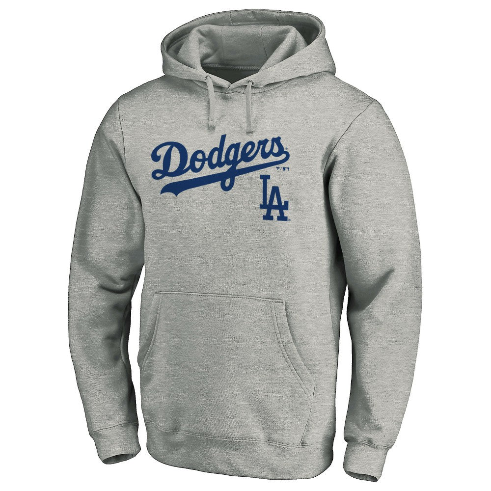 Los Angeles Dodgers Team Lock Up Wordmark Pullover Hoodie | MLB US
