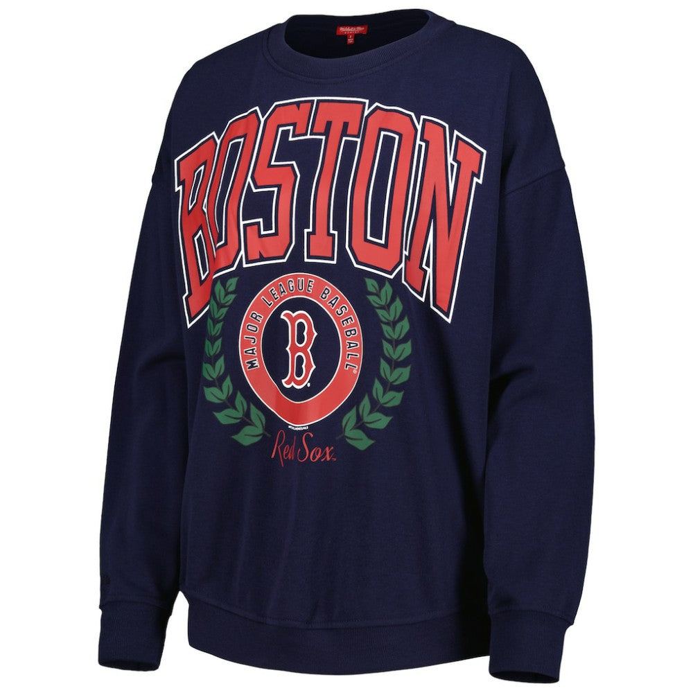 Boston Red Sox Mitchell & Ness Women's Logo Lt 2.0 Pullover Sweatshirt | MLB On Sale
