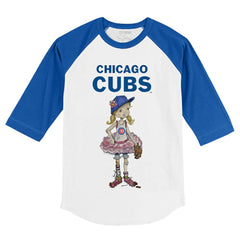 Chicago Cubs Tiny Turnip Youth Babes 3/4-Sleeve Raglan T-Shirt | MLB New