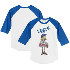 Los Angeles Dodgers Tiny Turnip Youth Babes 3/4-Sleeve Raglan T-Shirt | MLB Discount