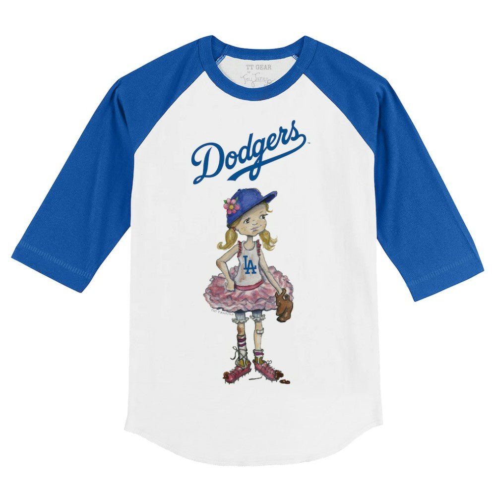 Los Angeles Dodgers Tiny Turnip Youth Babes 3/4-Sleeve Raglan T-Shirt | MLB Discount