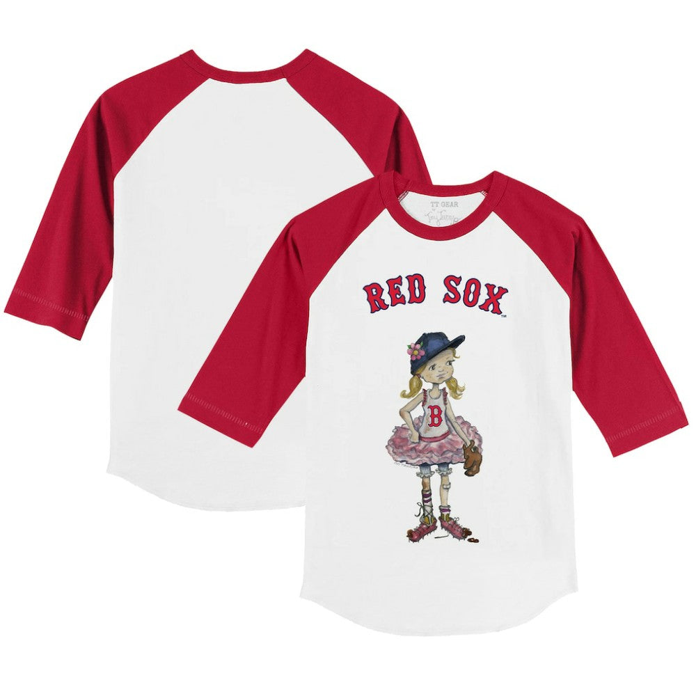 Boston Red Sox Tiny Turnip Youth Babes 3/4-Sleeve Raglan T-Shirt | MLB US