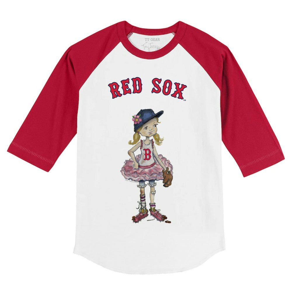 Boston Red Sox Tiny Turnip Youth Babes 3/4-Sleeve Raglan T-Shirt | MLB US