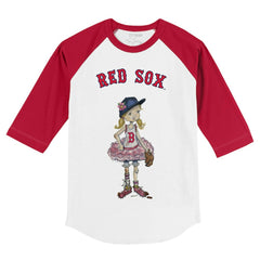 Boston Red Sox Tiny Turnip Youth Babes 3/4-Sleeve Raglan T-Shirt | MLB US