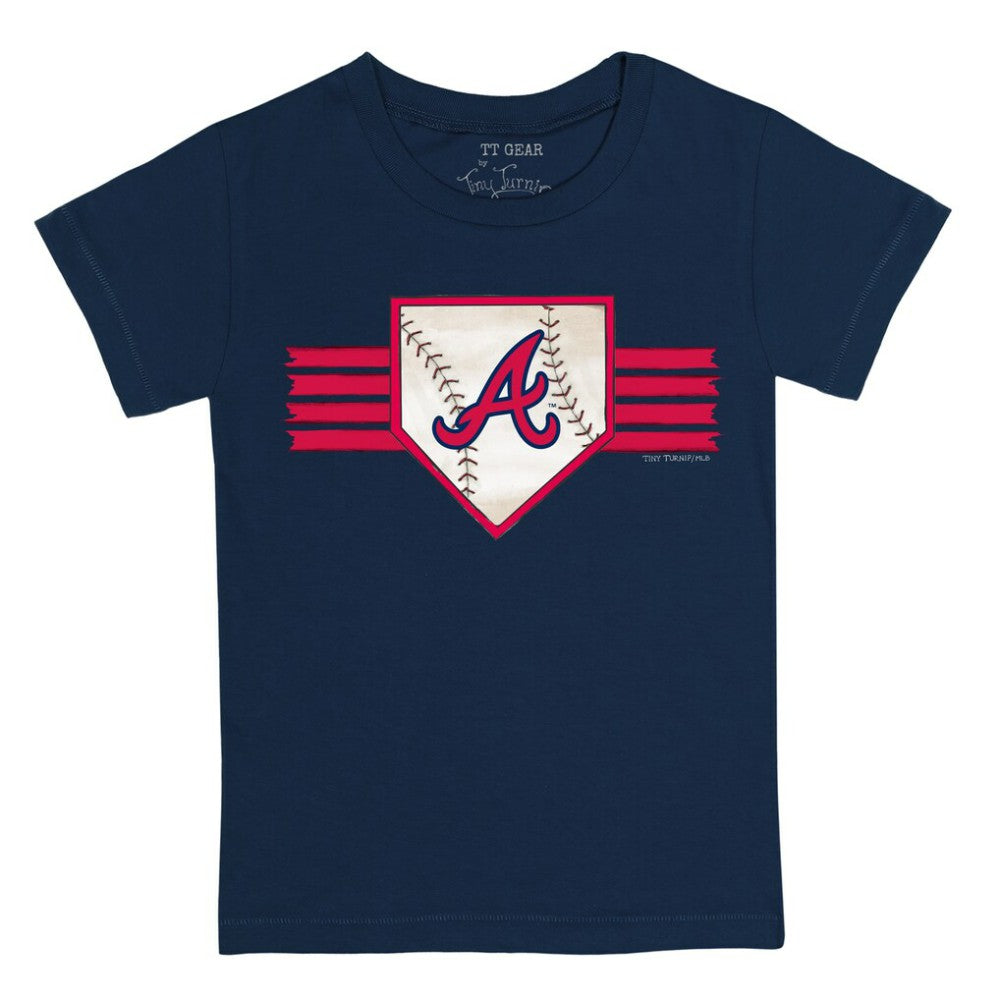 Atlanta Braves Tiny Turnip Youth Base Stripe T-Shirt | MLB New