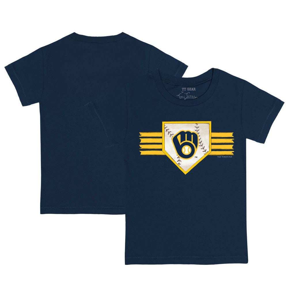 Milwaukee Brewers Tiny Turnip Youth Base Stripe T-Shirt | MLB New