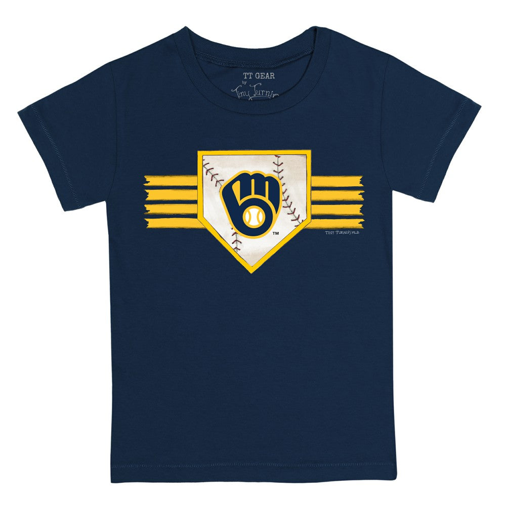 Milwaukee Brewers Tiny Turnip Youth Base Stripe T-Shirt | MLB New
