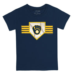 Milwaukee Brewers Tiny Turnip Youth Base Stripe T-Shirt | MLB New