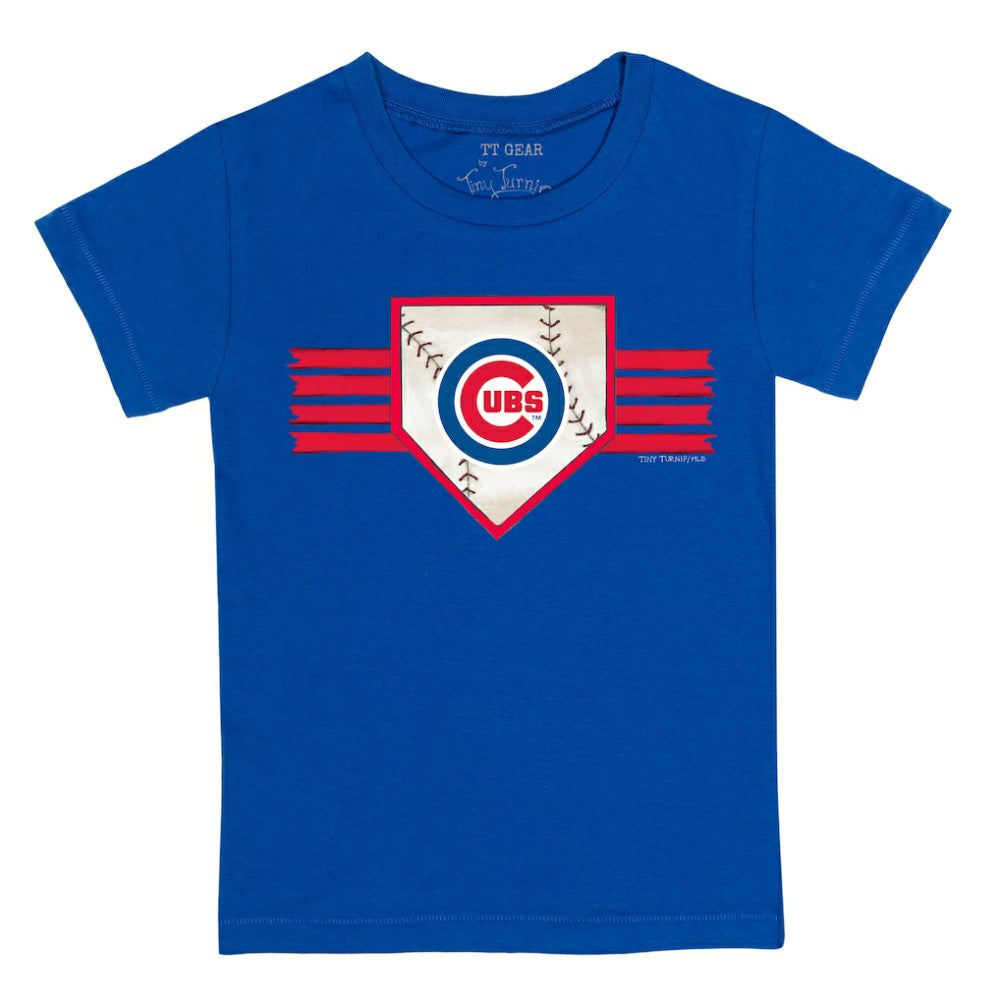Chicago Cubs Tiny Turnip Youth Base Stripe T-Shirt | MLB Outlet