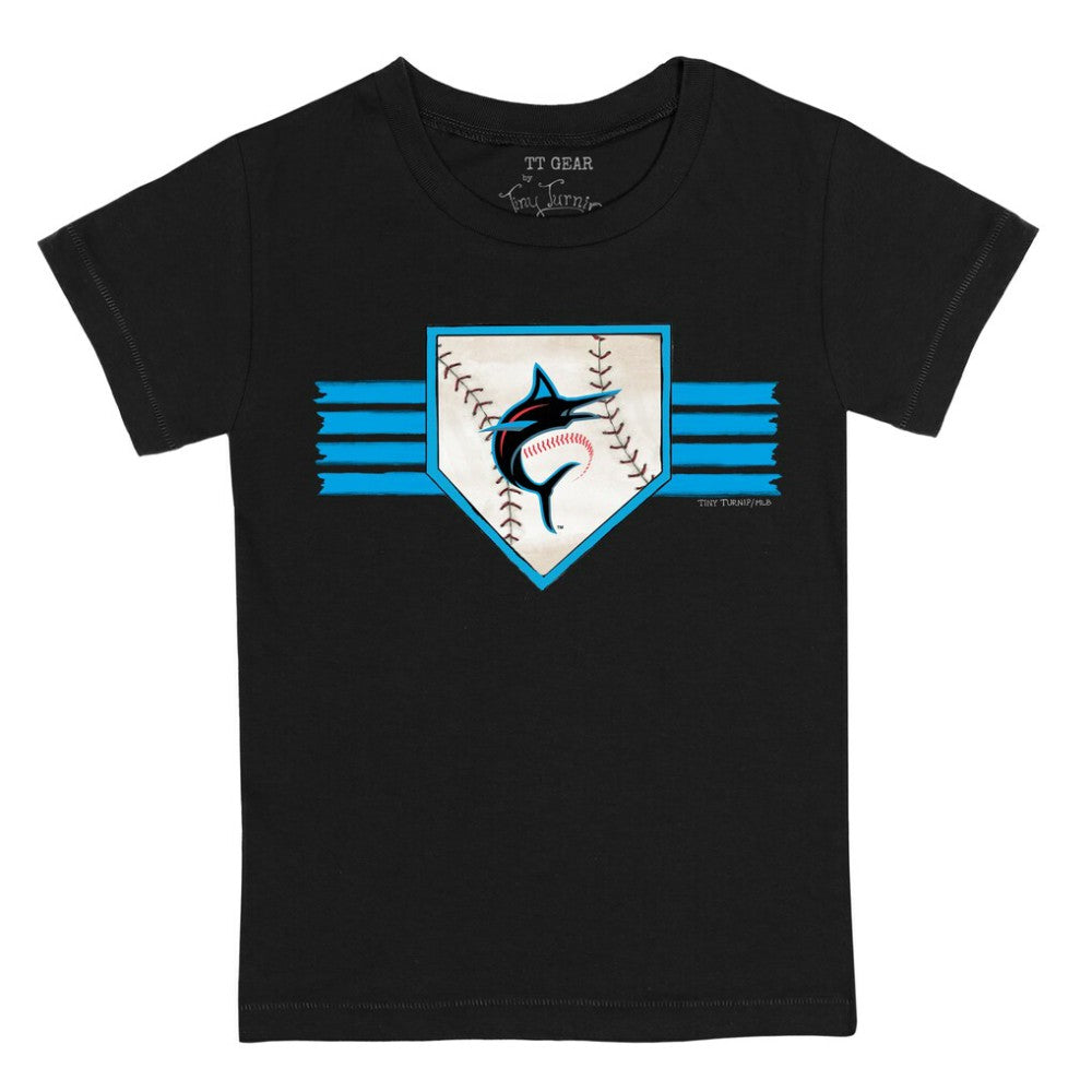 Miami Marlins Tiny Turnip Youth Base Stripe T-Shirt | MLB For sale