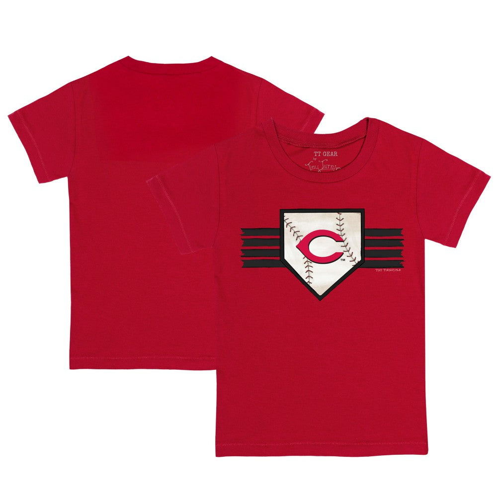 Cincinnati Reds Tiny Turnip Youth Base Stripe T-Shirt | MLB On Sale