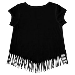 Arizona Diamondbacks Tiny Turnip Girls Youth Baseball Bow Fringe T-Shirt | MLB New