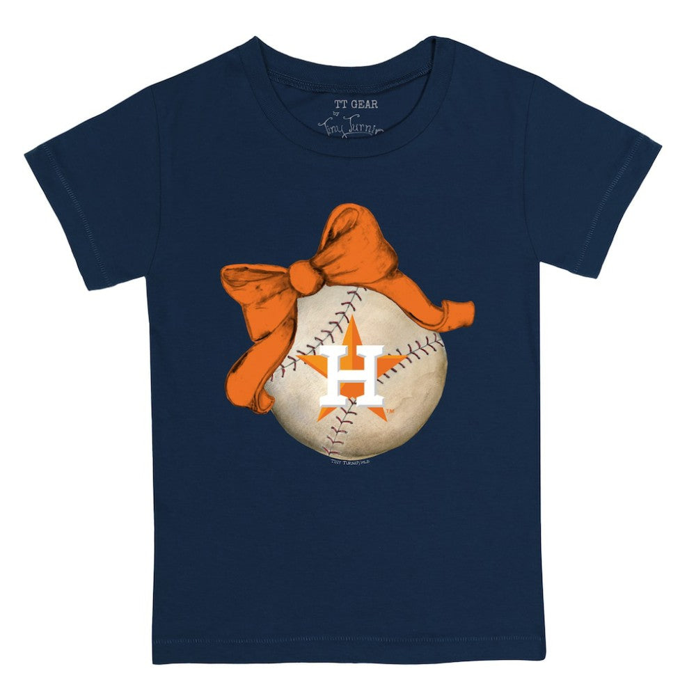 Houston Astros Tiny Turnip Youth Baseball Bow T-Shirt | MLB Near me