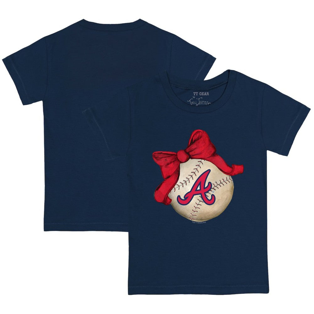 Atlanta Braves Tiny Turnip Youth Baseball Bow T-Shirt | MLB Shop
