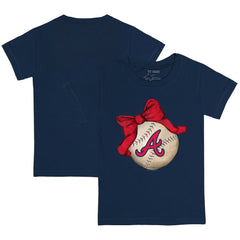 Atlanta Braves Tiny Turnip Youth Baseball Bow T-Shirt | MLB Shop
