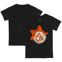 Baltimore Orioles Tiny Turnip Youth Baseball Bow T-Shirt | MLB Outlet