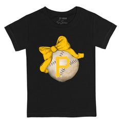 Pittsburgh Pirates Tiny Turnip Youth Baseball Bow T-Shirt | MLB Discount