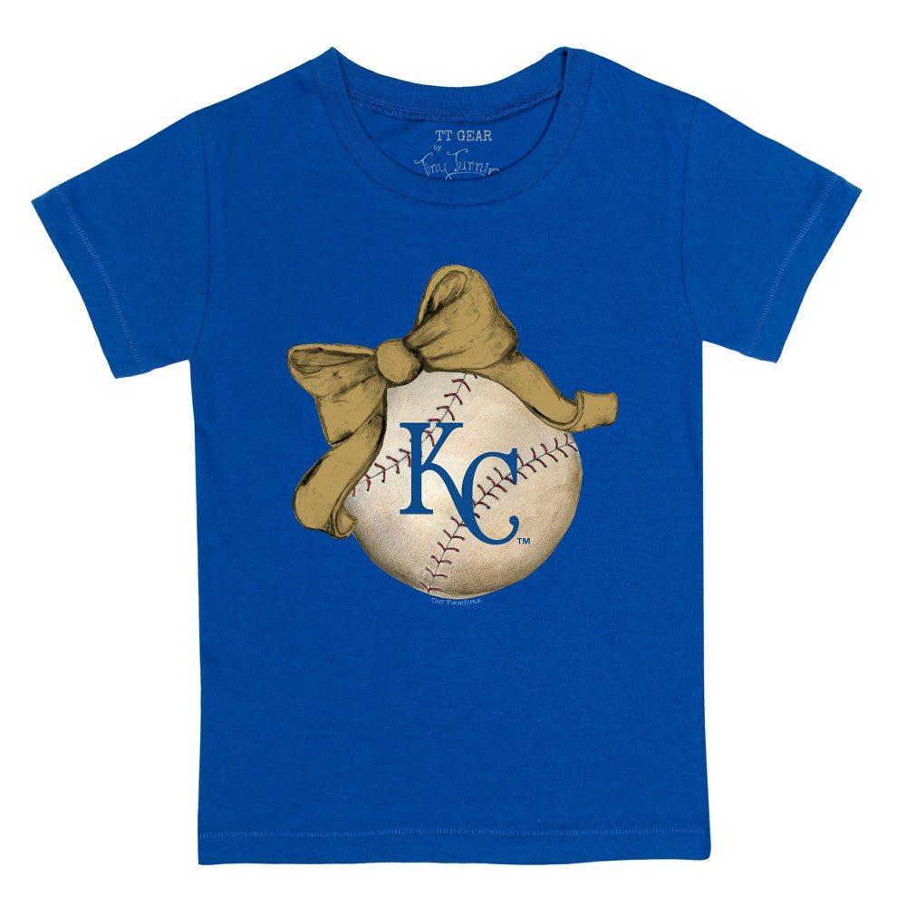 Kansas City Royals Tiny Turnip Youth Baseball Bow T-Shirt | MLB For sale