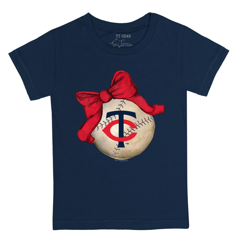Minnesota Twins Tiny Turnip Youth Baseball Bow T-Shirt | MLB For sale