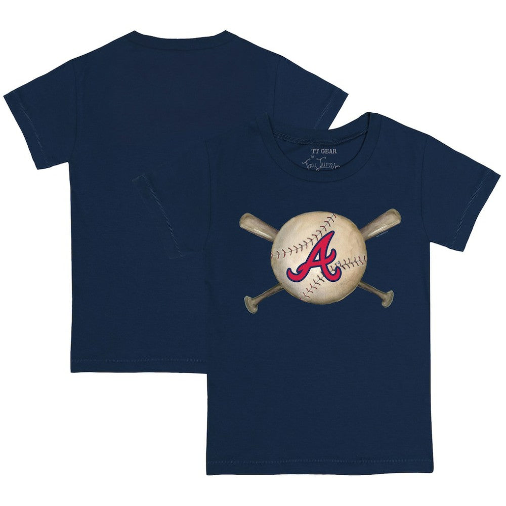 Atlanta Braves Tiny Turnip Youth Baseball Cross Bats T-Shirt | MLB US