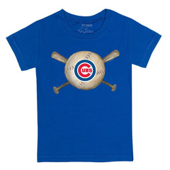 Chicago Cubs Tiny Turnip Youth Baseball Cross Bats T-Shirt | MLB On Sale
