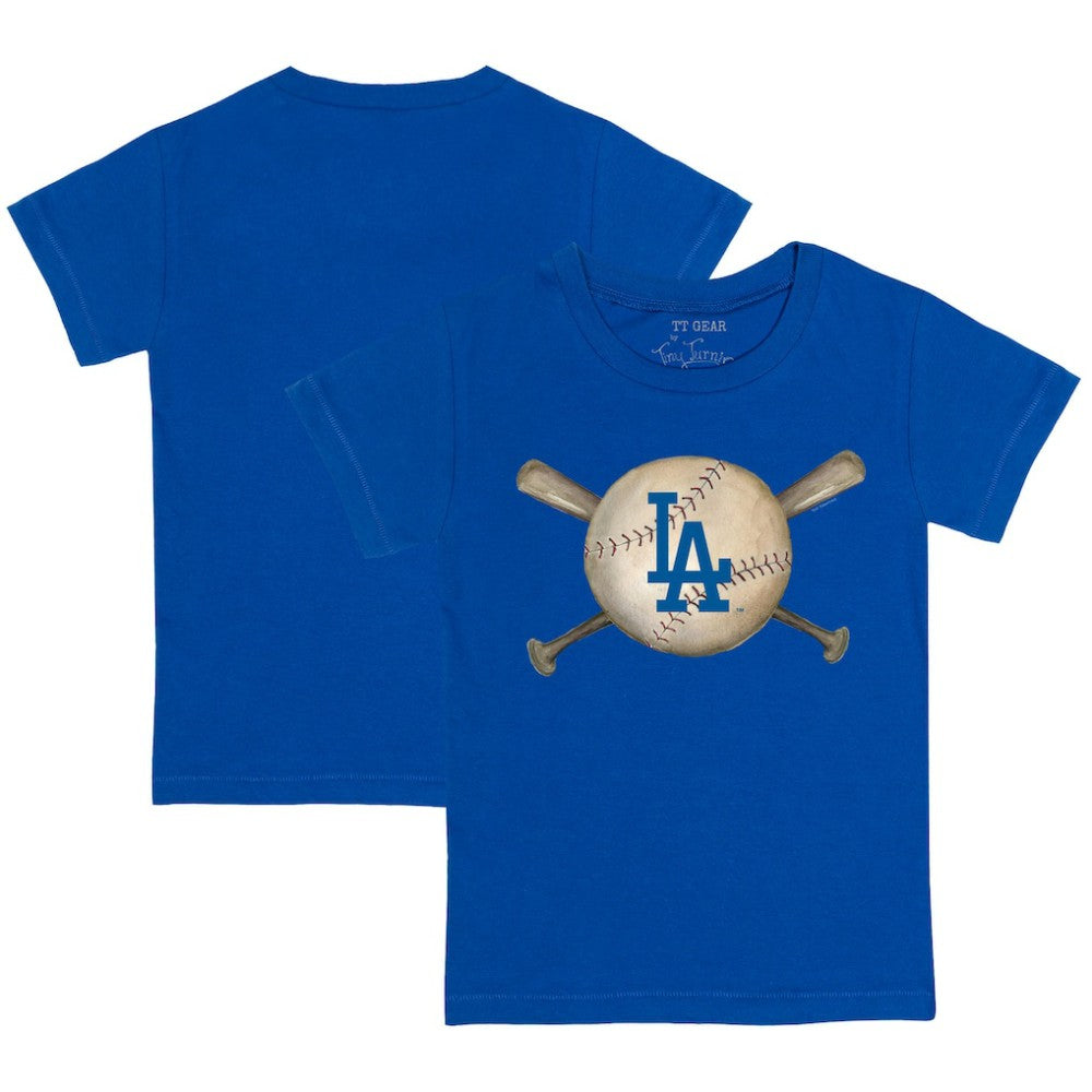 Los Angeles Dodgers Tiny Turnip Youth Baseball Cross Bats T-Shirt | MLB Online