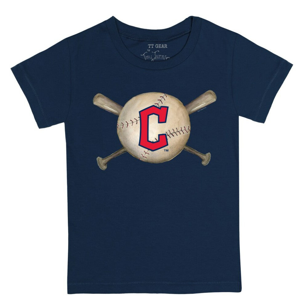 Cleveland Guardians Tiny Turnip Youth Baseball Cross Bats T-Shirt | MLB Discount